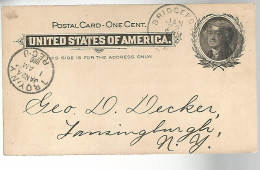 52962 ) USA Postal Stationery Troy Bridgeport Postmarks Duplex 1900 - ...-1900