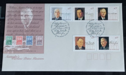 Australié Jaar 1994 Wartime Prime Ministers F.D.C. Yv.nrs.1379/83 - Storia Postale