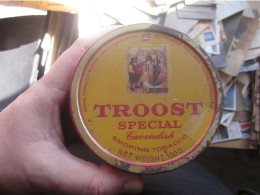 Old Tin Box Troost Special Cavendish Smoking Tobacco  Royal Tobacco Works J A C Van Rossem  Rotterdam Holland - Boites à Tabac Vides