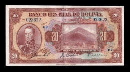 Bolivia 20 Bolivianos 1928 Pick 122a(9) Serie H2 Mbc+/Ebc Vf+/Xf - Bolivia