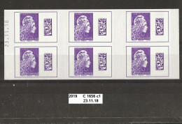 Variété Carnet De 2019 Neuf** Y&T N° C 1656 C1 Daté 23.11.18 - Postzegelboekjes