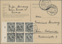 Bizone: 1945/1946, AM-Post, Partie Von 17 Briefen Und Karten, Meist Aus Dem Beda - Other & Unclassified