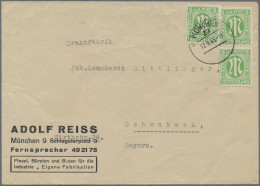 Bizone: 1945/1946, AM-Post, Sammlungspartie Von 34 Belegen, Dabei MiF Mit Lokala - Other & Unclassified