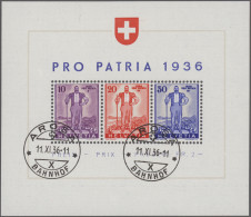 Nachlässe: 1850/1999, SCHWEIZ/LIECHTENSTEIN, Posten Mit 8 Teilsammlungen Schweiz - Mezclas (min 1000 Sellos)