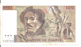 FRANCE 100 FRANCS 1995 VF+ P 154 H - 100 F 1978-1995 ''Delacroix''