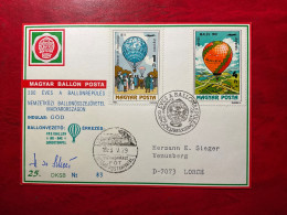 1983 Magyar Ballon Posta 200 Eves A Ballonrepules - Storia Postale