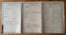 189? Billet D'Hopital, Ordre Et Certificat De Visite, Dorson Léon, Condé En Brie Originaire De Baulne - Documenti