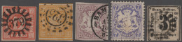 Bayern - Marken Und Briefe: 1850/1870, Kleiner Posten Von 5 Marken, Dabei Mühlra - Other & Unclassified