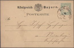 Bayern - Ganzsachen: 1873/1920, Partie Von Ca. 370 Gebrauchten Und Ungebrauchten - Other & Unclassified