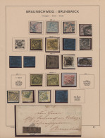 Braunschweig - Marken Und Briefe: 1852/1864, Gestempelte Sammlung Von 21 Werten - Braunschweig