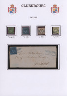 Oldenburg - Marken Und Briefe: 1852/1862, Kleine Sammlung Mit 14 Marken Und 2 Be - Oldenbourg