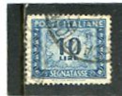 ITALY/ITALIA - 1947  POSTAGE DUE  10 L  FINE USED - Impuestos