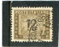 ITALY/ITALIA - 1947  POSTAGE DUE  12 L  FINE USED - Taxe