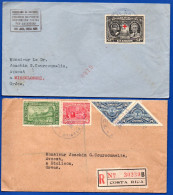 1873. COSTA RICA. 1934,1939,1947 NICE COVERS (3) TO GREECE - Costa Rica