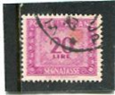 ITALY/ITALIA - 1947  POSTAGE DUE  20 L  FINE USED - Taxe