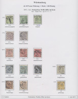 Württemberg - Marken Und Briefe: 1875/1923, Gestempelte Sammlung Der Pfennig-Zei - Altri & Non Classificati