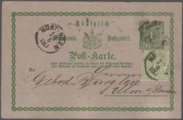 Württemberg - Ganzsachen: 1874/1920, Posten Mit Ca. 295 Ganzsachen Gebraucht Und - Altri & Non Classificati