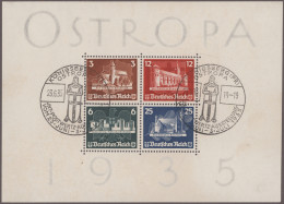 Deutsches Reich: 1872/1945, Sammlung In 4 Vordruckalben, Gestempelt Und Postfris - Colecciones
