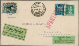 Deutsches Reich: 1927/1941, Destination KOLUMBIEN, Sammlungspartie Von 16 Briefe - Collections