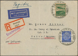 Deutsches Reich: 1931/1939, Destination ÄGYPTEN/SUDAN, Sammlungspartie Von 14 Br - Sammlungen