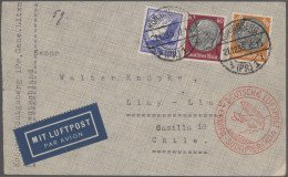 Deutsches Reich: 1931/1942, Destination CHILE, Sammlungspartie Von Zwölf Briefen - Collections