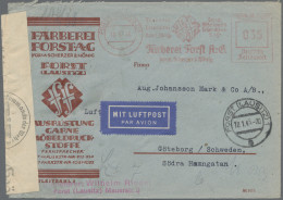 Deutsches Reich: 1933/1945, Destination SCHWEDEN, Sammlungspartie Von 14 Briefen - Verzamelingen