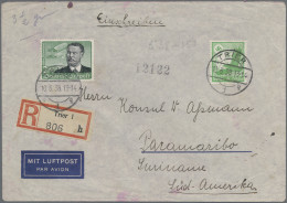 Deutsches Reich: 1938/1939, Destination SURINAM/BRITISCH-GUYANA, Partie Von Vier - Collections