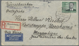 Deutsches Reich: 1934/1939, Destination MOCAMBIQUE, Partie Von Vier Bedarfsbeleg - Verzamelingen