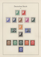 Deutsches Reich - 3. Reich: 1933/1945, Sammlung Im Vordruck, Dabei Block 2 Und B - Unused Stamps