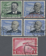 Deutsches Reich - 3. Reich: 1934 Flugpostmarken: Reichhaltiger Posten Von Gebrau - Usados