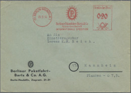 Deutsches Reich - Privatpost (Stadtpost): BERLIN: 1953/1954 Packetfahrt, 4 Brief - Private & Local Mails