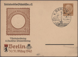 Deutsches Reich - Ganzsachen: 1933/1944, Partie Von Ca. 95 Ungebrauchten/gebrauc - Sonstige & Ohne Zuordnung