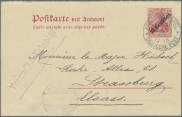 Deutsche Post In Der Türkei - Ganzsachen: 1890/1912, Saubere Partie Von 14 Gebra - Deutsche Post In Der Türkei