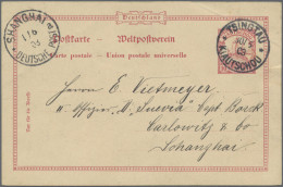 Deutsche Kolonien - Kiautschou - Ganzsachen: 1900/1911, Saubere Partie Von 17 Ge - Kiautschou