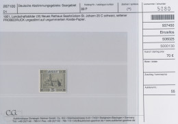 Deutsche Abstimmungsgebiete: Saargebiet: 1921, Landschaften III, Saubere Partie - Unused Stamps