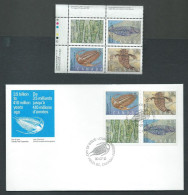 Canada # 1282a - U.L. Pl. Bl. MNH + FDC - Prehistoric Life In Canada - 1 - Blocchi & Foglietti