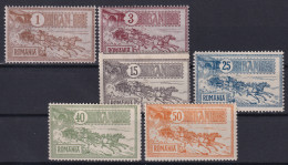 ROMANIA 1903 - MLH - Sc# 158, 159, 162, 163, 164, 165 - Used Stamps