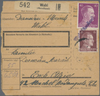 Dt. Besetzung II WK - Luxemburg: 1943/1944, Partie Von 24 Paketkartenstammteilen - Ocupación 1938 – 45