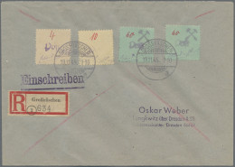 Deutsche Lokalausgaben Ab 1945 - Großräschen: 1945, Vielseitige Sammlung Von Ca. - Sonstige & Ohne Zuordnung