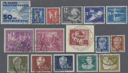 DDR: 1949/1951, Drei Steckkarten Mit Den Kompletten Jahrgängen, Sauber Gestempel - Colecciones