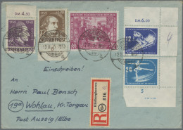 DDR: 1950/1964, Partie Von 27 Briefen Und Karten Mit Interessanten Frankaturen D - Colecciones