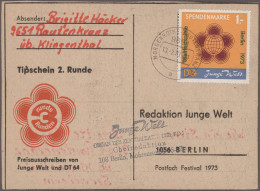 DDR: 1952/1989, Bestand Mit Einigen Hundert Briefen Und Karten, Dabei FDCs, ZKD- - Colecciones