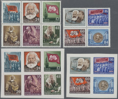 DDR: 1953, Kleiner Engros-Posten Von 11 Herzstücken Und Drei Zusammendrucken Aus - Collections