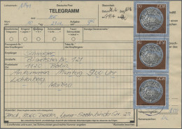 DDR: 1985/1987, Partie Von 31 Frankierten Telegrammen (Dauerserie Und Sondermark - Collections