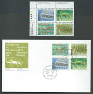 Canada # 1309a - U.L. Pl. Bl. MNH + FDC - Prehistoric Life In Canada - 2 - Blokken & Velletjes