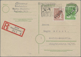 Berlin: 1948/1949, Oktober/November: Zwei Philatelistische Ortseinschreibekarten - Storia Postale