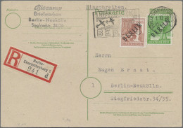 Berlin: 1948/1949, Oktober/November: Zwei Philatelistische Ortseinschreibekarten - Briefe U. Dokumente