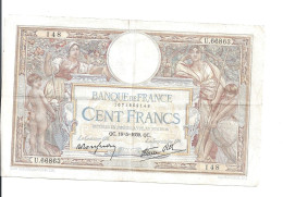 FRANCE 100 FRANCS 1939 VF P 86 B - 100 F 1908-1939 ''Luc Olivier Merson''