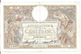 FRANCE 100 FRANCS 1934 VF P 78 C - 100 F 1908-1939 ''Luc Olivier Merson''