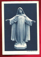Image Pieuse Statue Par Fr. Marie Bernard - Notre Dame De Sept Fons Reine De Toute Confiance - Saint Bernard 1153 1953 - Santini